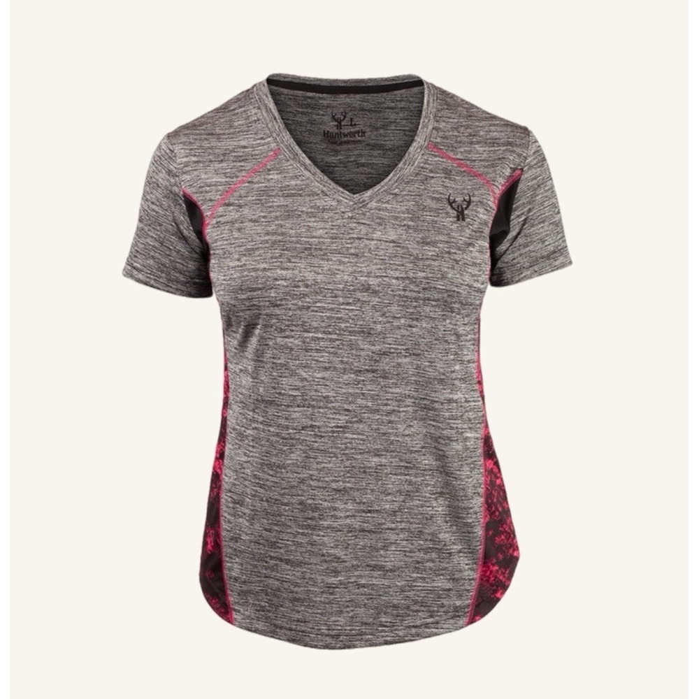 Huntworth Top V-Neck Short Sleeve Nice Women's XL